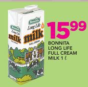 Bonnita Long Life Full Cream Milk-1ltr