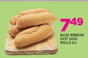 Blue Ribbon Hot Dog Rolls-6's