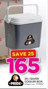 Pride 25Ltr Silver Cooler Box