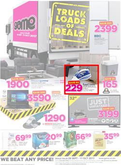 Game Zambia : Truck Loads Of Deals (28 Sep - 11 Oct 2017), page 1