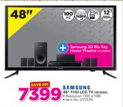 Samsung 48" FHD LED TV 48J5000 With Plus Samsung 3D Blu Ray Home Theatre HT-J4500K