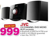 JVC 2.0 Channel DVD Micro HiFi UX-DN300