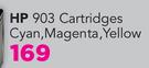 HP 903 Cartridges Cyan, Magenta, Yellow