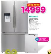 Hisense French Door Fridge 720FS-WD With Free Hisense 130Ltr Chest Freezer