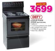 Defy 4 Solid Plate Stove BLK DSS-494