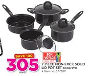 Bon Vogue 7 Piece Non Stick Solid Lid Pot Set NCK07291-Per Set
