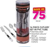 Kitchen 16 Piece Cutlery Set In PVC Tube-Per Set