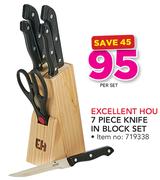 Excellent Hou 7 Piece Knife In Block Set-Per Set
