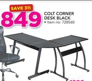 Colt Corner Desk Black