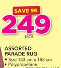 Assorted Parade Rug-Each