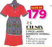 Ethnix 3 Piece Ladies Domestic Overall Set