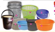 20Ltr Plastic Bucket With Lid Black