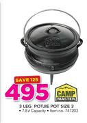 Campmaster 3 Leg Potjie Pot Size 3