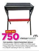 Megamaster 700 Barrel Freestanding Braai