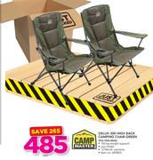 Campmaster Delux 300 High Back Camping Chair Green FO3-100A-860G-Each