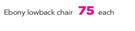 Antracite Ebony Lowback Chair-Each