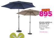 Round Umbralla 3M Navy Blue-Each