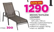 Brown Textilene Lounger