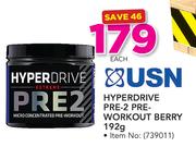 USN Hyper Drive Pre Workout Berry-192g Each