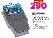Stingray Classic Car Mat Set Black 4 Piece-Per Set