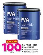 Fast Hide PVA Paint-5Ltr Each