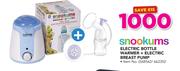 Snookums Electric Bottle Warmer + Electric Breast Pump