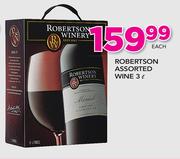 Robertson Assorted Wine-3ltr Each