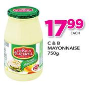 C & B Mayonnaise-750g Each