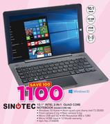 Sinotec 10.1" Intel 2 In 1 Quad Core Notebook