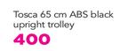 Tosca 65cm ABS Black Upright Trolley
