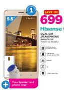 Hisense Dual Sim Smartphone Infinity F20 With Free Speaker & Phone Cover