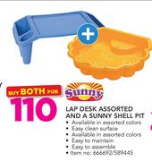 Sunny Lap Desk Assorted & A Sunny Shell Pit-Both For