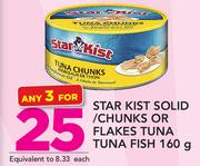 Star Kist Solid/Chunks Or Flakes Tuna Fish-3 x 160g