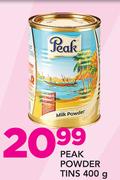 Peak Powder Tins-400g