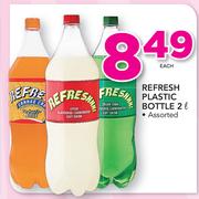 Refresh Plastic Bottle Assorted-2Ltr