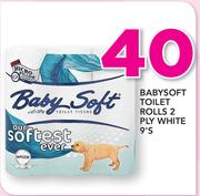 Babysoft Toilet Rolls 2 Ply White-9's