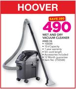 Hoover 1000W Wet And Dry Vacuum Cleaner HWD-10