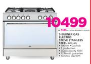 Defy 5 Burner Gas Electric Stove Stainless Steel DGS161