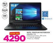 Lenovo Intel Pentium Notebook IDEAPAD 110