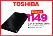 Toshiba 2.5" 2TB Hard Drive 