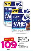 USN Blue Lab Whey In Chocolate Or Vanilla-454gm Each