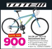 Totem 24 Or 29" XC110 Mountain Bike-Each
