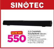 Sinotec 2.0 Channel Soundbar SBS-201
