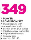 Donnay 4 Player Badminton Set