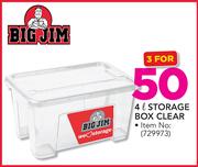 Big Jim 4Ltr Storage Box Clear-For 3