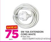 Simple Choice 5m 10A Extension Cord White