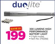 Duolite 300 Lumens High Performance Battery Light