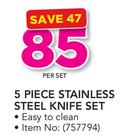 Mainstays 5 Piece Stainless Steel Knife Set