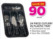 Mainstays 24 Piece Cutlery In Plastic Tray