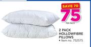 Mainstays 2 Pack Hollowfibre Pillows